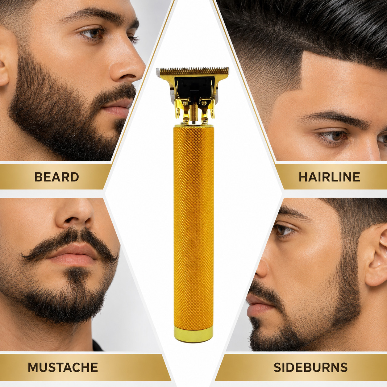 Vintage T9 Barbeador Gold Beard Hair Trimmer Cutter Machine for Men
