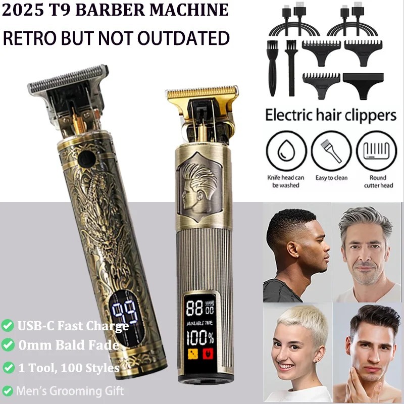Professional Hair Clippers Trimmer Cutting Beard Cordless Barber Shaving Machine
