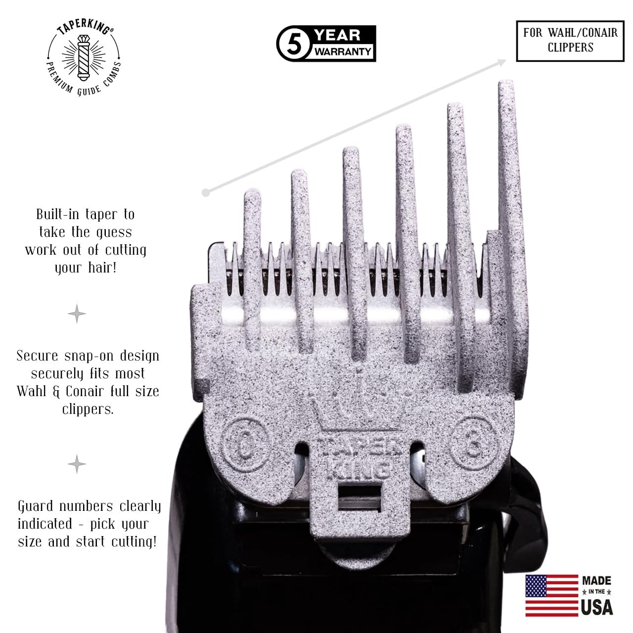 Taper & Fade Clipper Combs – Wahl/Conair Compatible