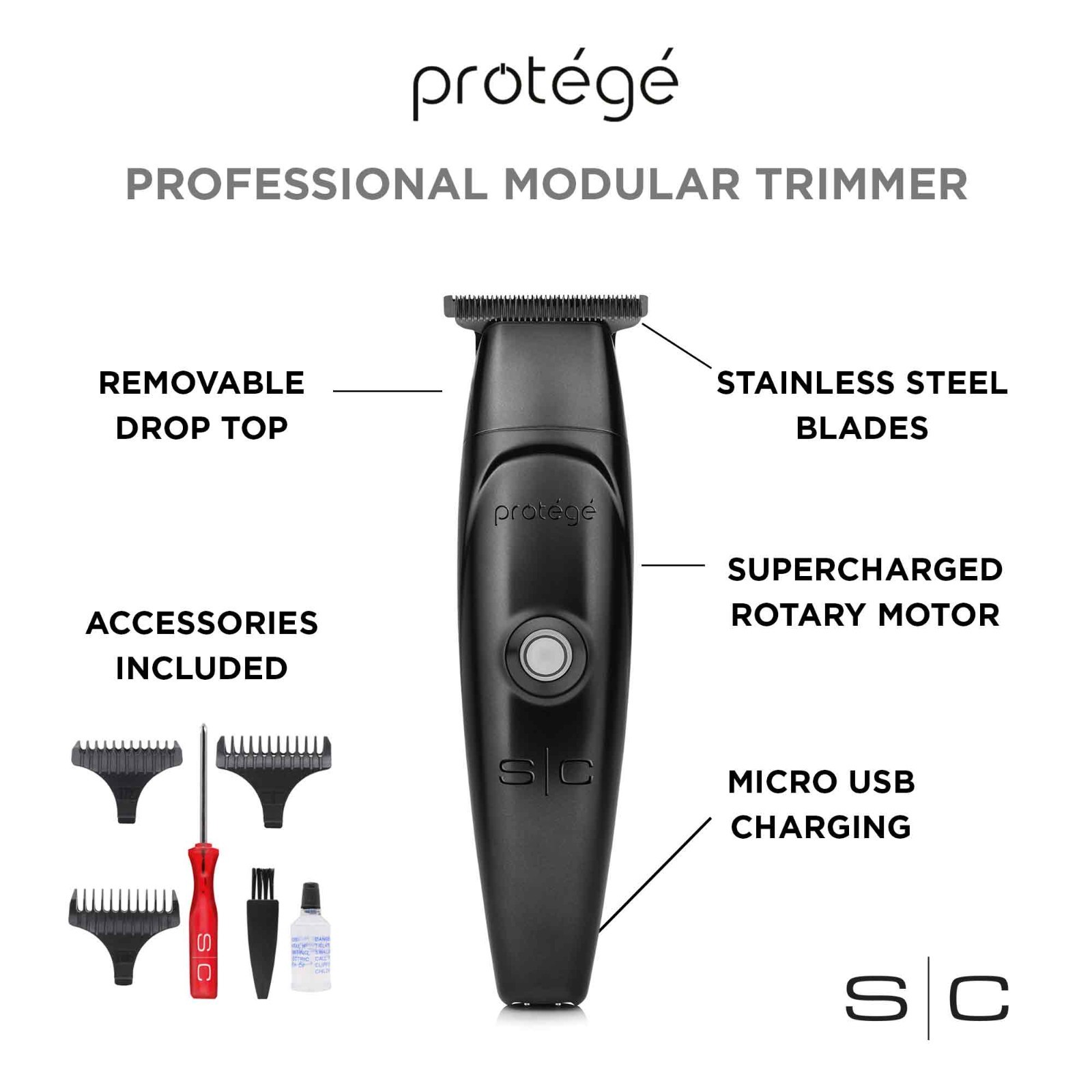 Stylecraft Protégé Supercharged Motor Cordless Hair Trimmer-Factory Refurbished