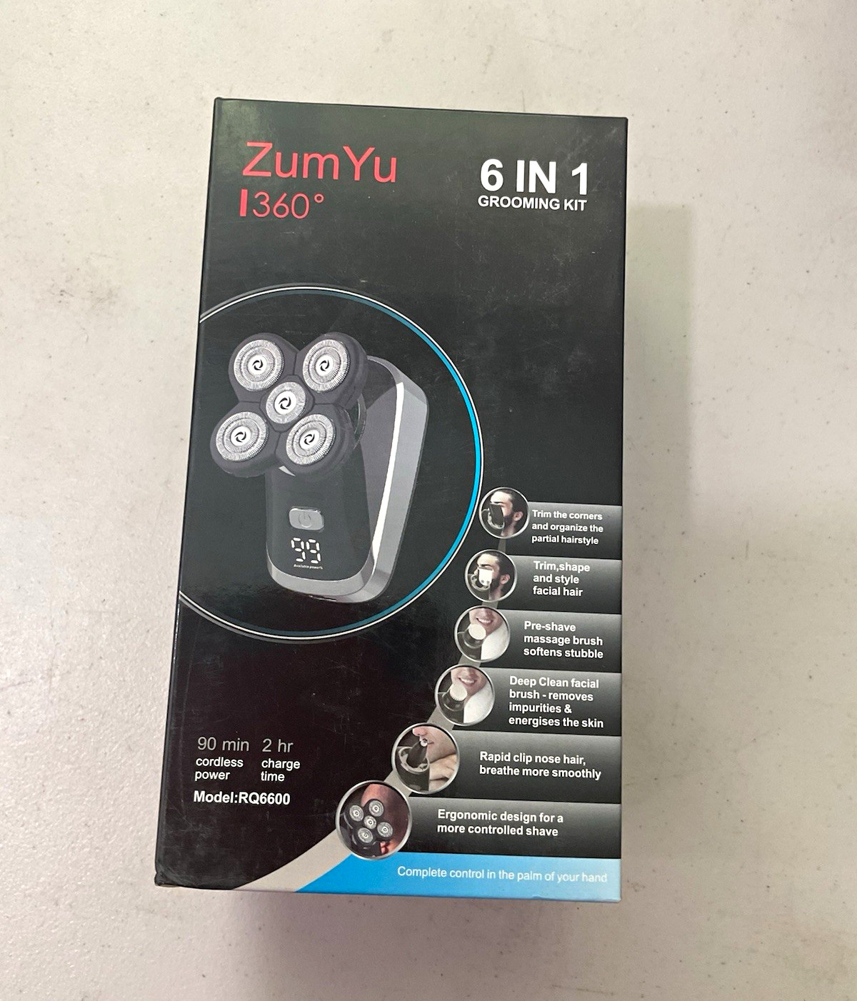 ZumYu I360 6-in-1 Grooming Kit Cordless USB Rechargeable 6 Heads RQ6600