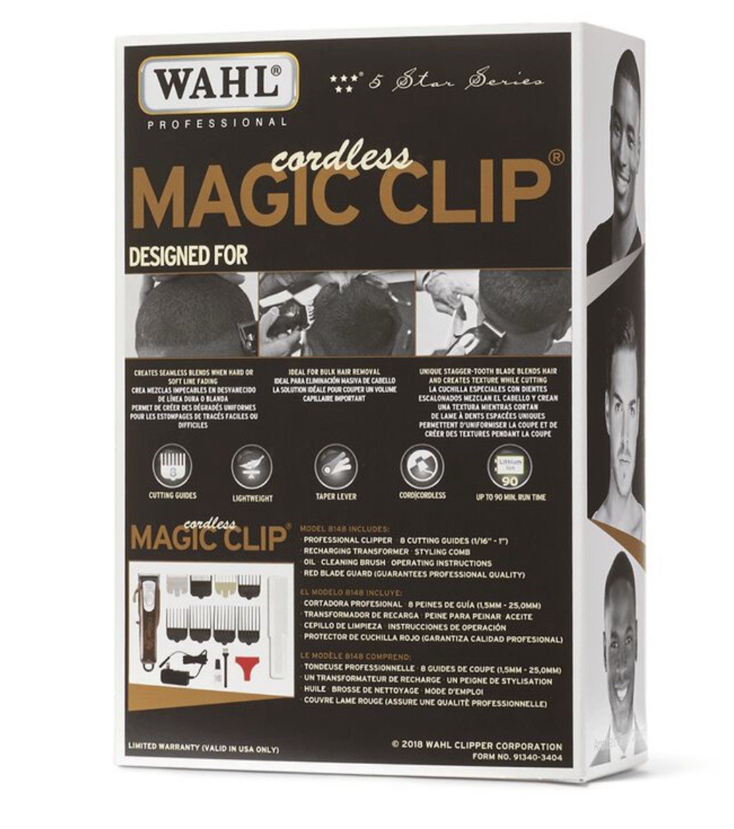 Wahl 8148 5 Star Series Magic Clip Lithium-Ion Cord/Cordless Fade Clipper NEW
