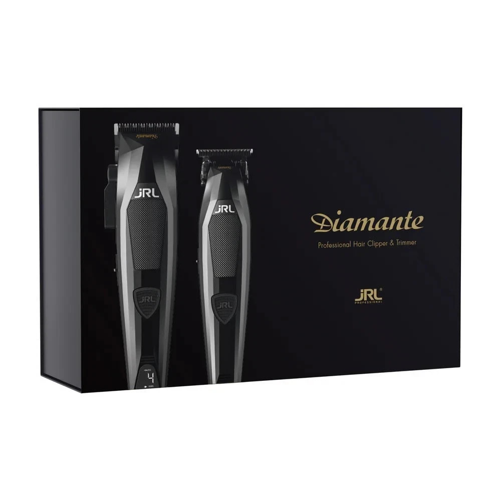 JRL Diamante Collection Professional Clipper + Trimmer Combo Set Black NEW