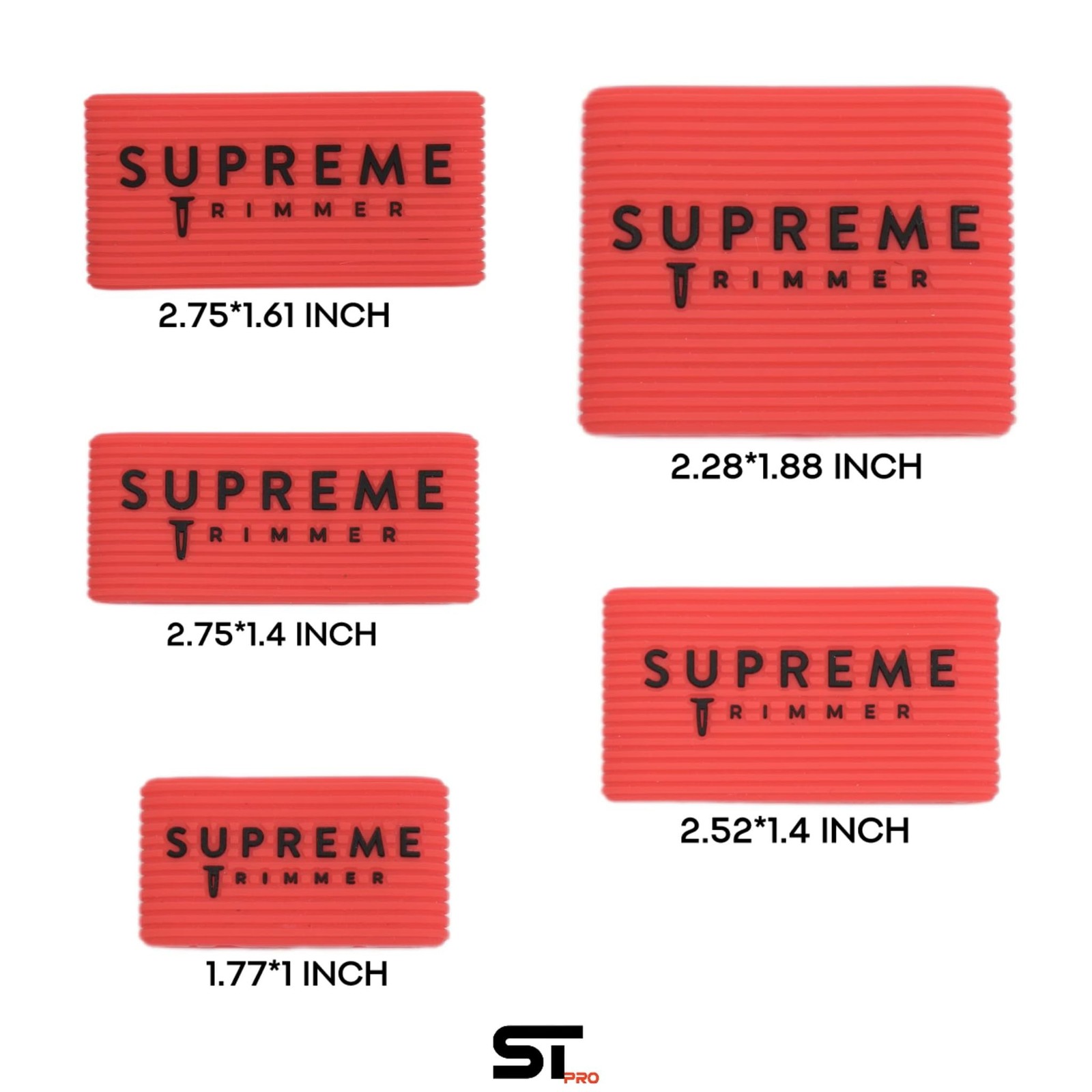 Clipper Grip 1.25×1.88” 2.75×1.61” 2.75×1.4” 2.52×1.4” 1.77×1”, Sgr50/Red