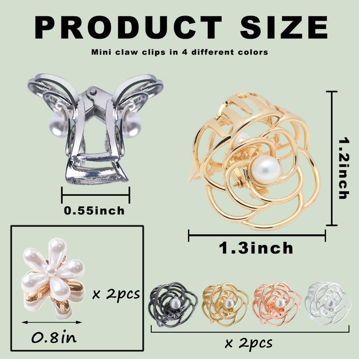 JINBUYAO 10pcs 1 Count (Pack of 10), white, gold, silver, rose black