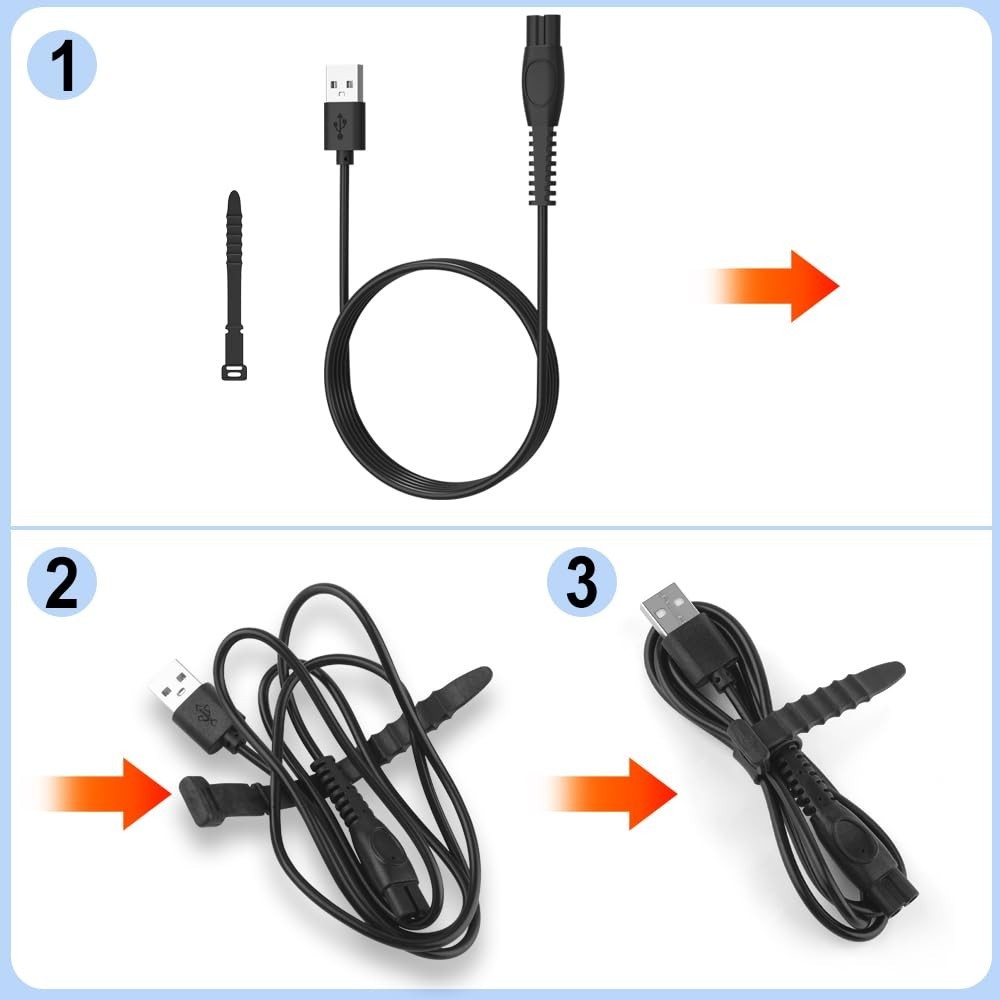 5V USB Charger Cord Compatible with Philips Norelco One Blade 360 Shaver QP2724