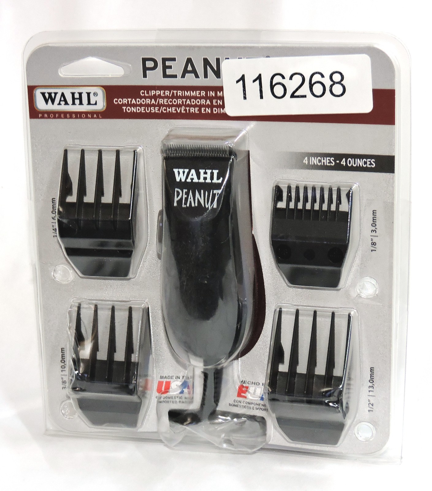 WAHL Professional Peanut – Model 8655 Black Kit Trimmer Clipper #116268