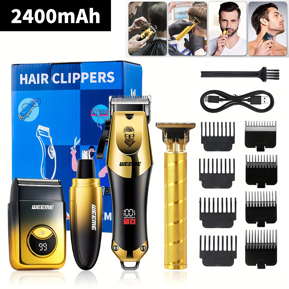 4 in 1 Hair Clippers for Men Professional, Beard Trimmer Shavers Kits & Sets
