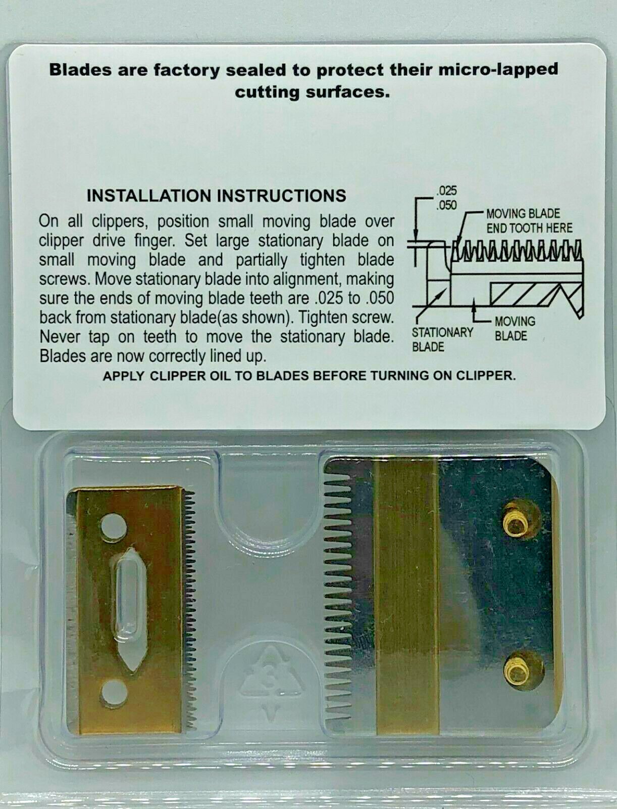 Stagger Tooth Replacement Blade 5-Star Cord/Cordless Magic Clip #8148 Gold