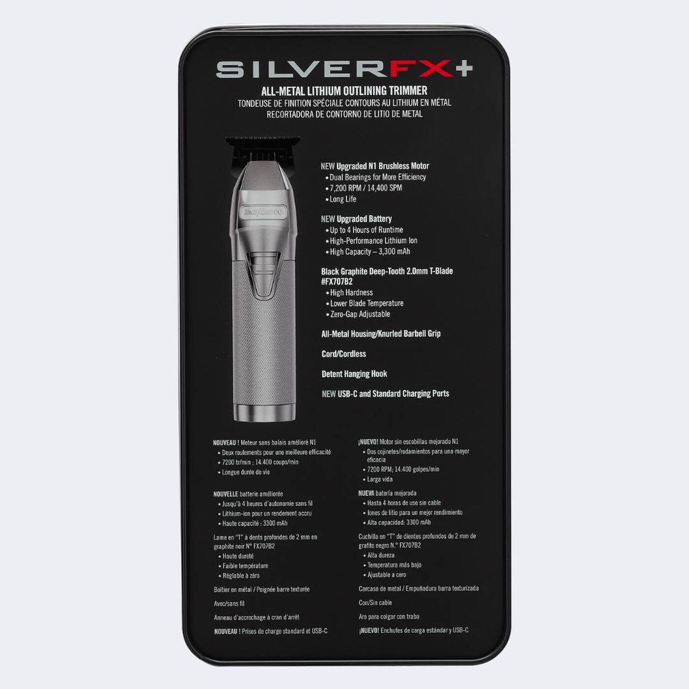 BabylissPro SilverFX All Metal Lithium Outling Trimmer #FX787NS