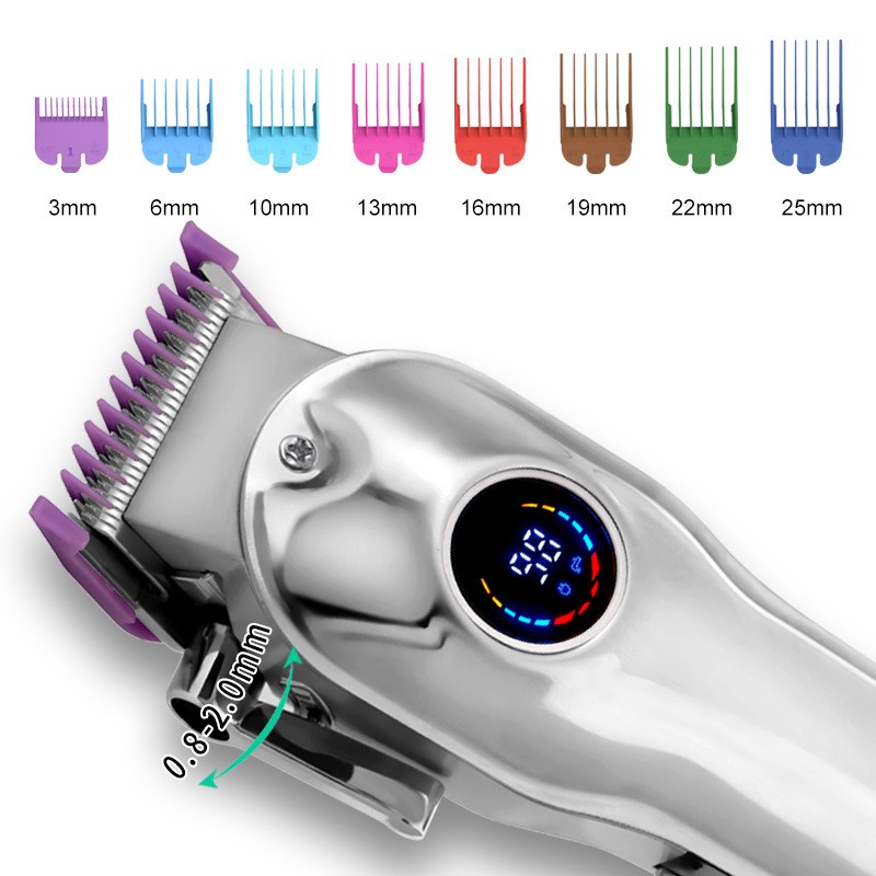 Oil Head Engraving Scissors LCD Digital Display Hair Rechargeable Color Card Ele