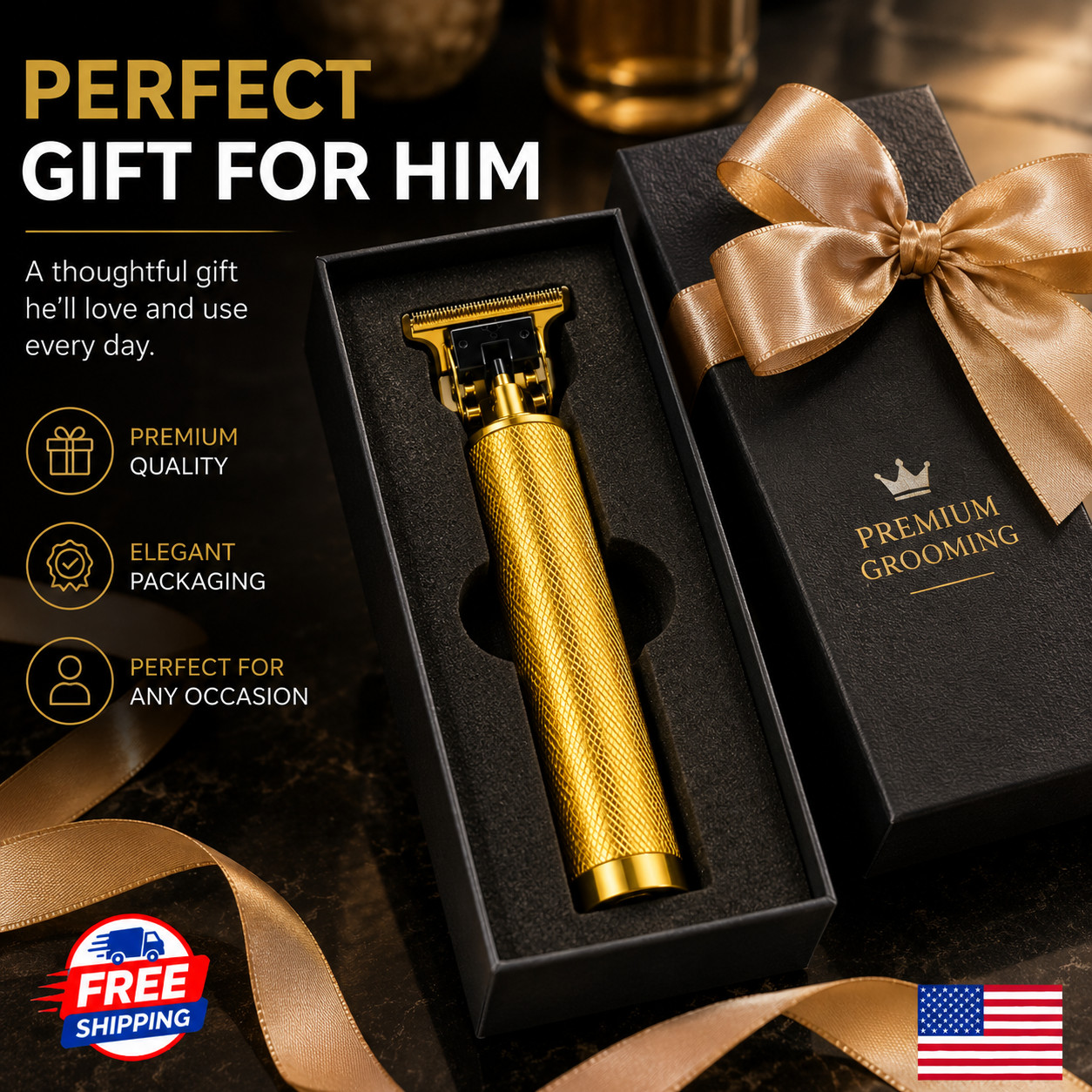 Vintage T9 Barbeador Gold Beard Hair Trimmer Cutter Machine for Men