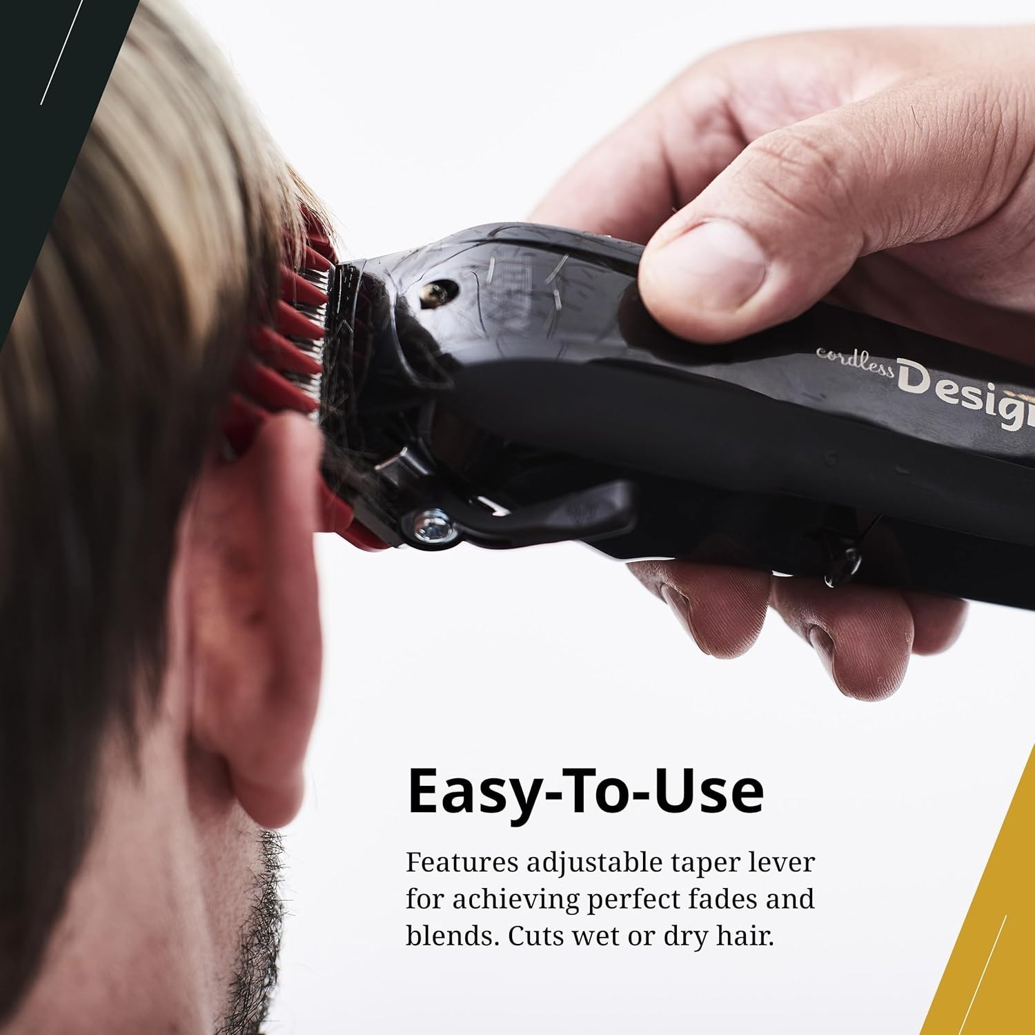 WAHL Professional Cordless Designer Clipper with 90+ Minute Run Time 8591 -BLACK