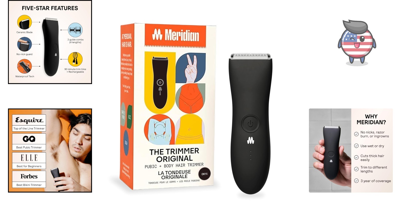 Versatile Waterproof Body Hair Trimmer for Men & Women | Onyx Ceramic Blades