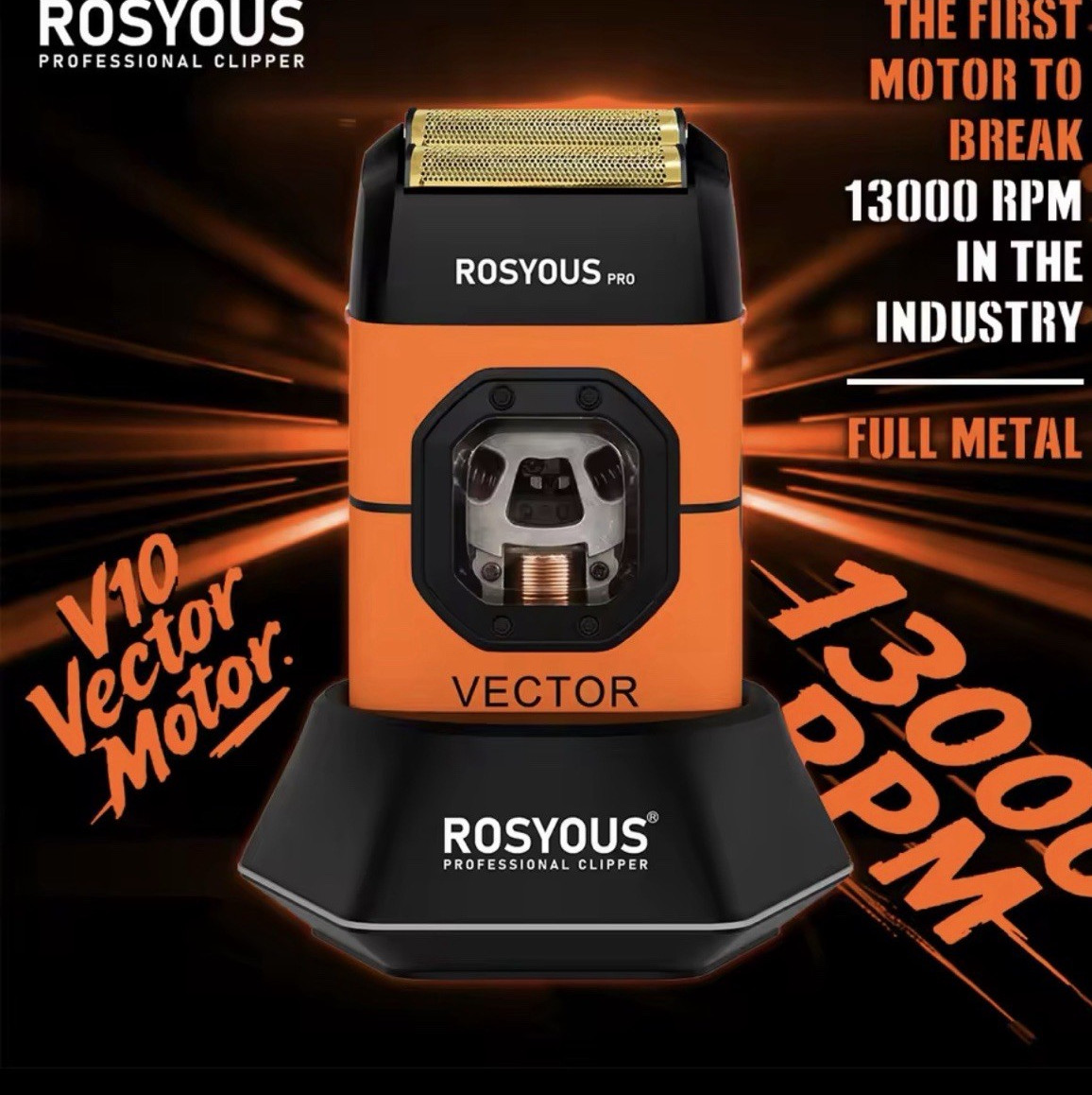Shaver RS-999 Man Electric Shaver 13000RPM Magnetic Vector Motor Full Metal