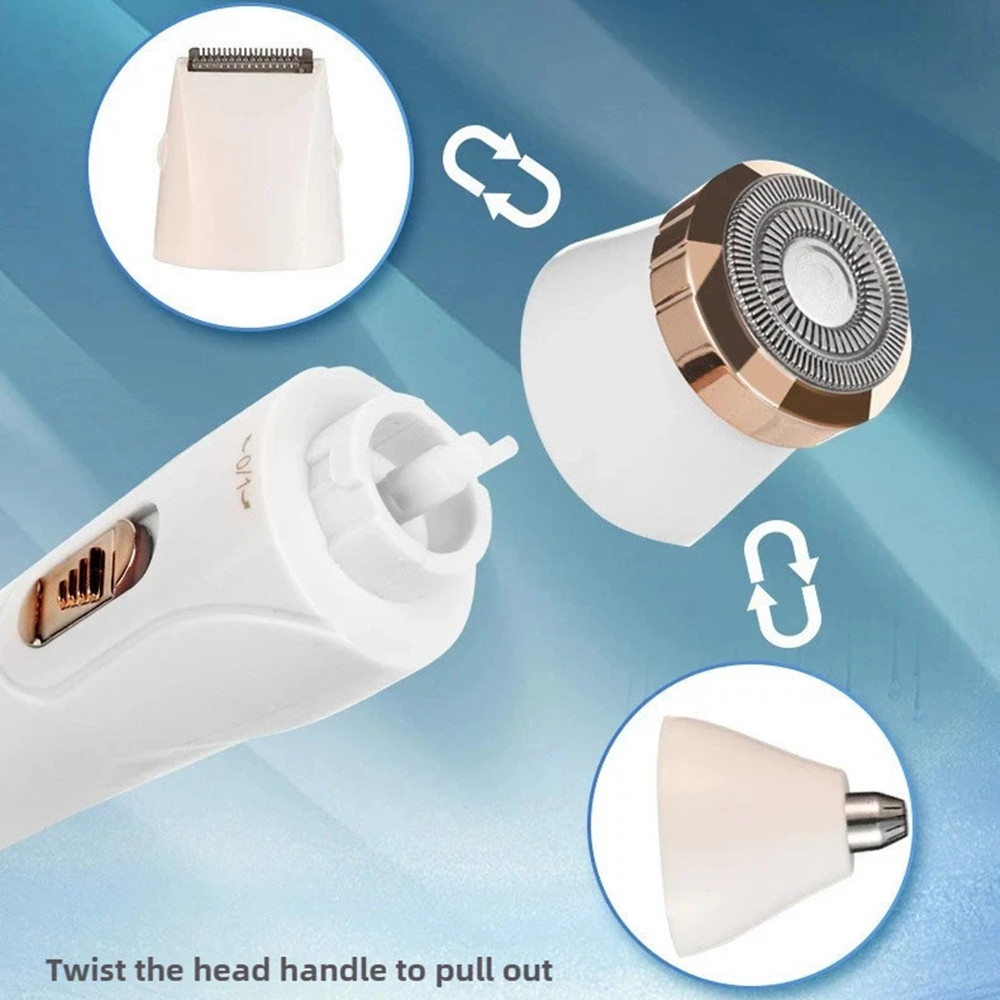 3 in 1 Rechargeable Eyebrow Ear Nose Beard Trimmer Set Hair Clipper Shaver USB