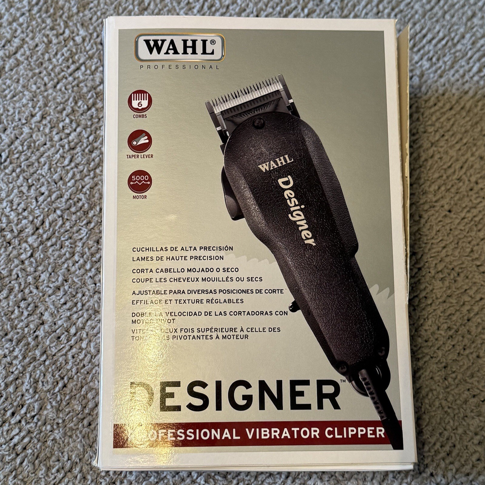 Wahl Professional Designer Vibrator Clipper 8355 Hair Trimmer Open Box Tested