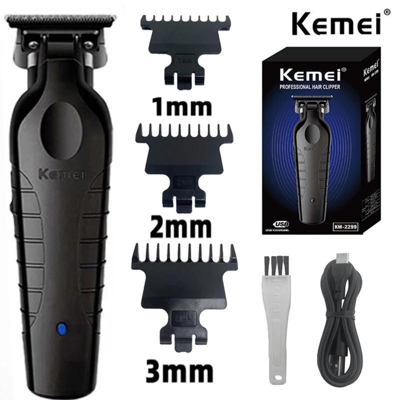 Kemei 2299 Professional Hair Clipper 0mm Zero Gap Cordless Barber Trimmer