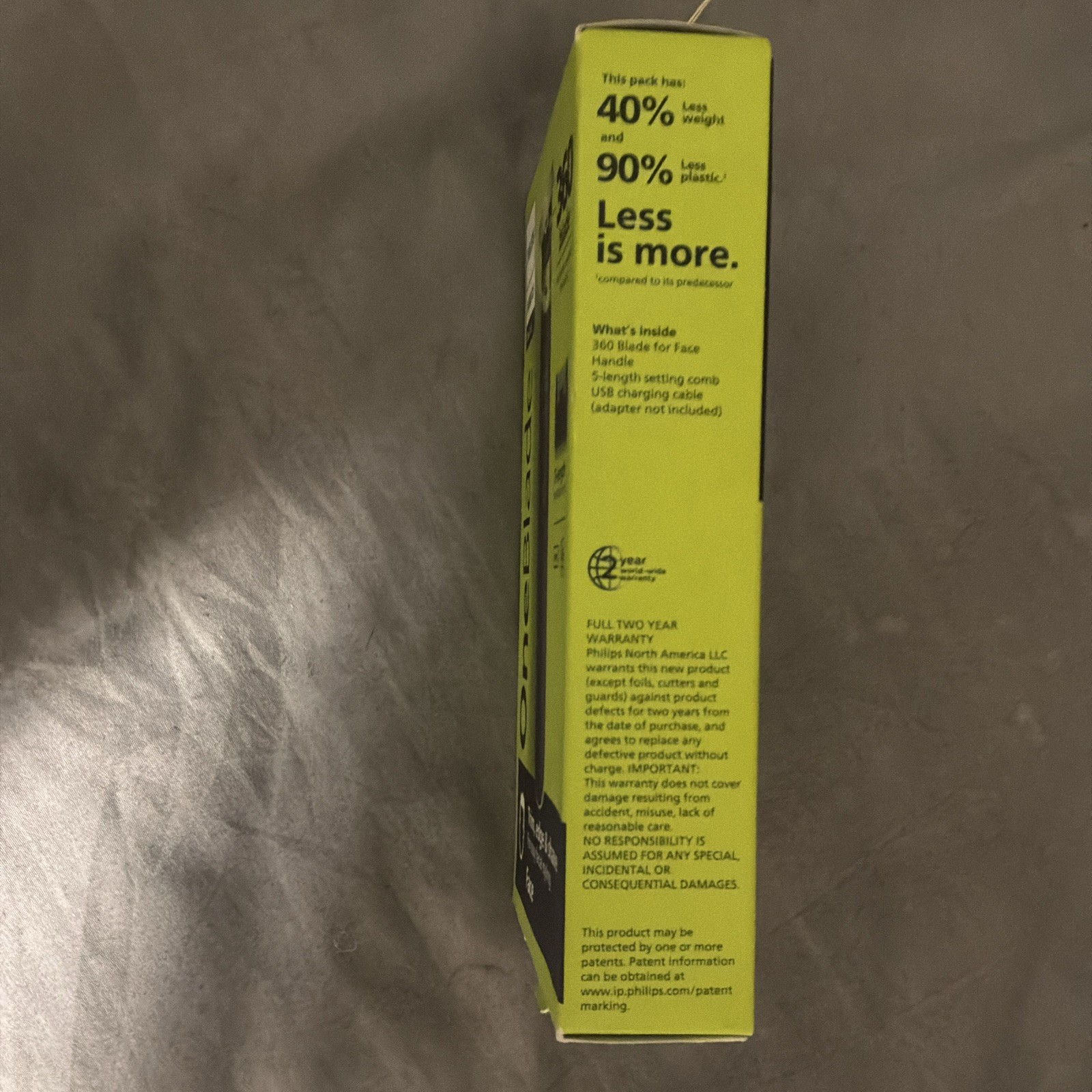 Philips Norelco OneBlade 360 Face Trimmer 360 Blade USB QP2724/90