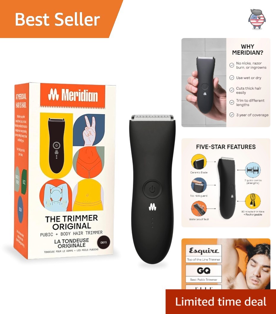 Versatile Waterproof Body Hair Trimmer for Men & Women | Onyx Ceramic Blades