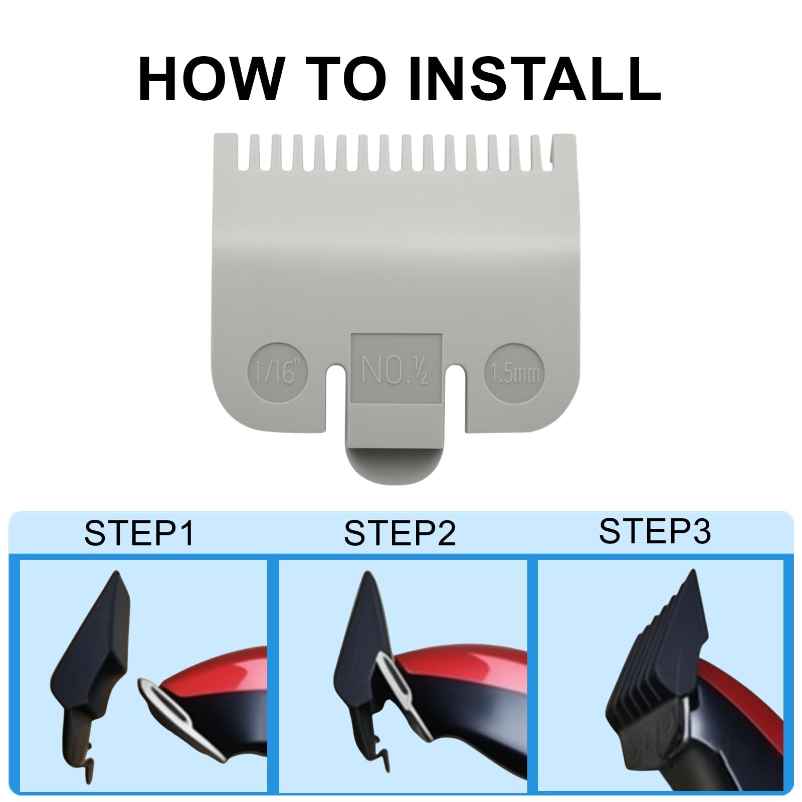 Wahl Compatible 1/2 Clipper Guard Set, 1.5mm #3137-101, 2 Pack