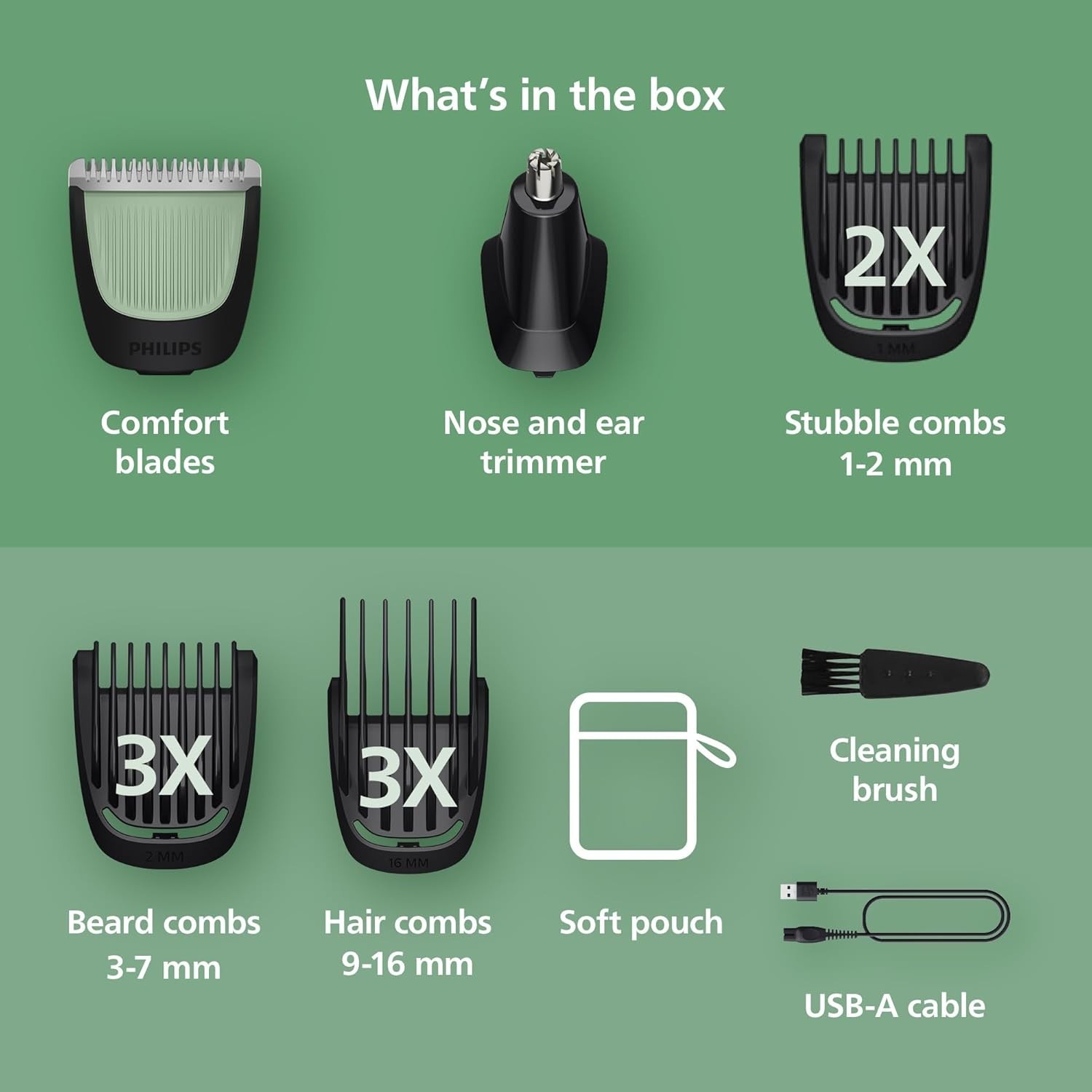 Philips MG3919/50 Multigroom 3000 Series All-in-One Trimmer and Clipper 13-Piece