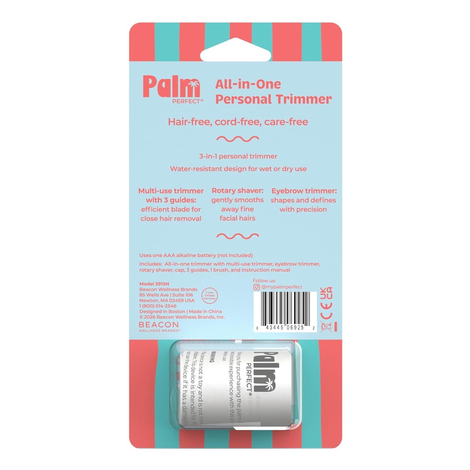 PalmPerfect 3-in-1 Grooming Set Electric Shaver Trimmer Kit New – FAST SHIPPING
