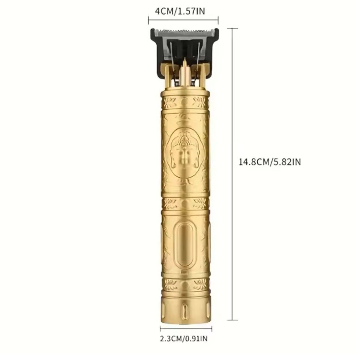 Cordless USB Rechargeable T-Blade Trimmer Hair/Beard Gold Display 1.5-4mm