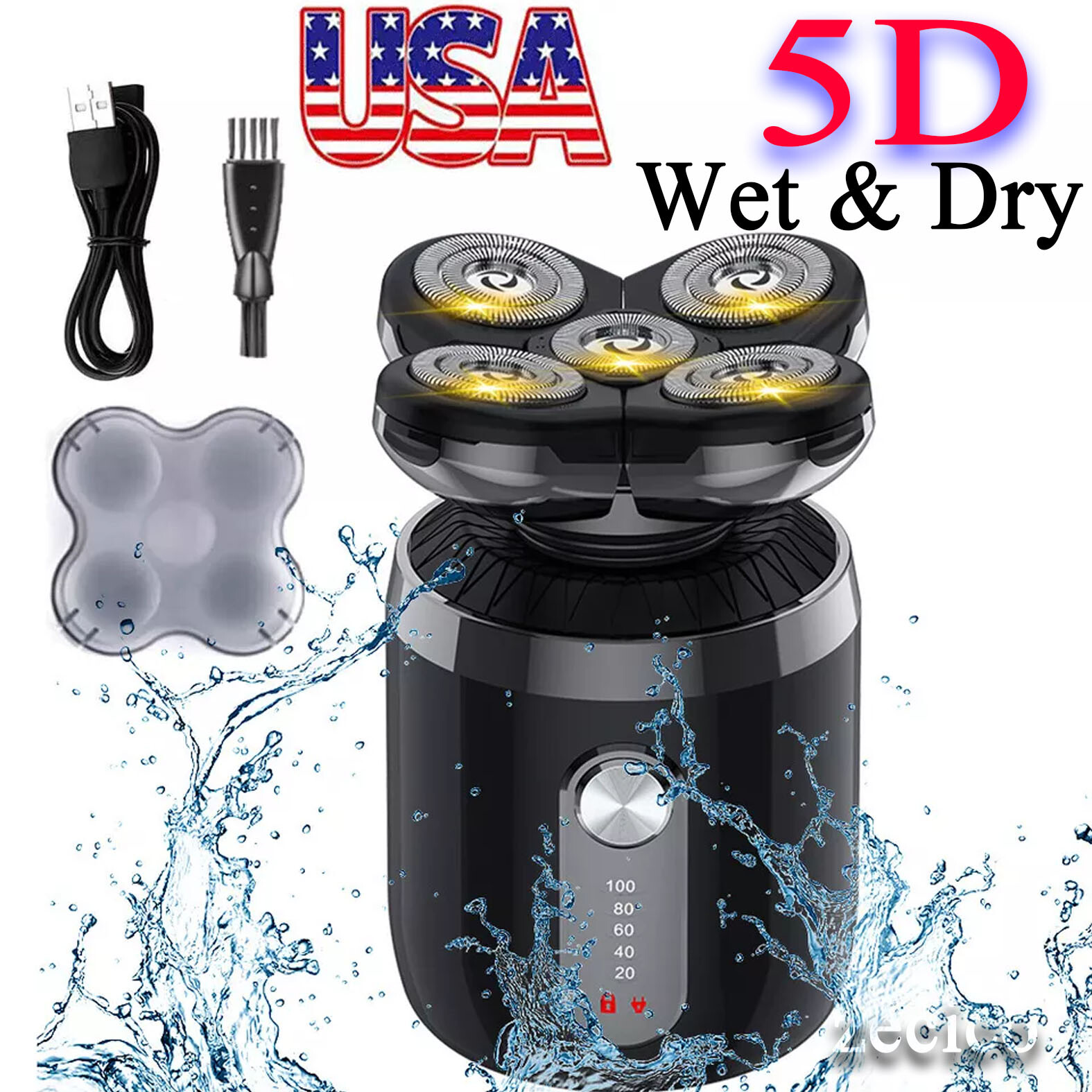 Men’s Electric Shavers Hair Remover Bald Head Razor Smooth Skull Cord Shaving 5H