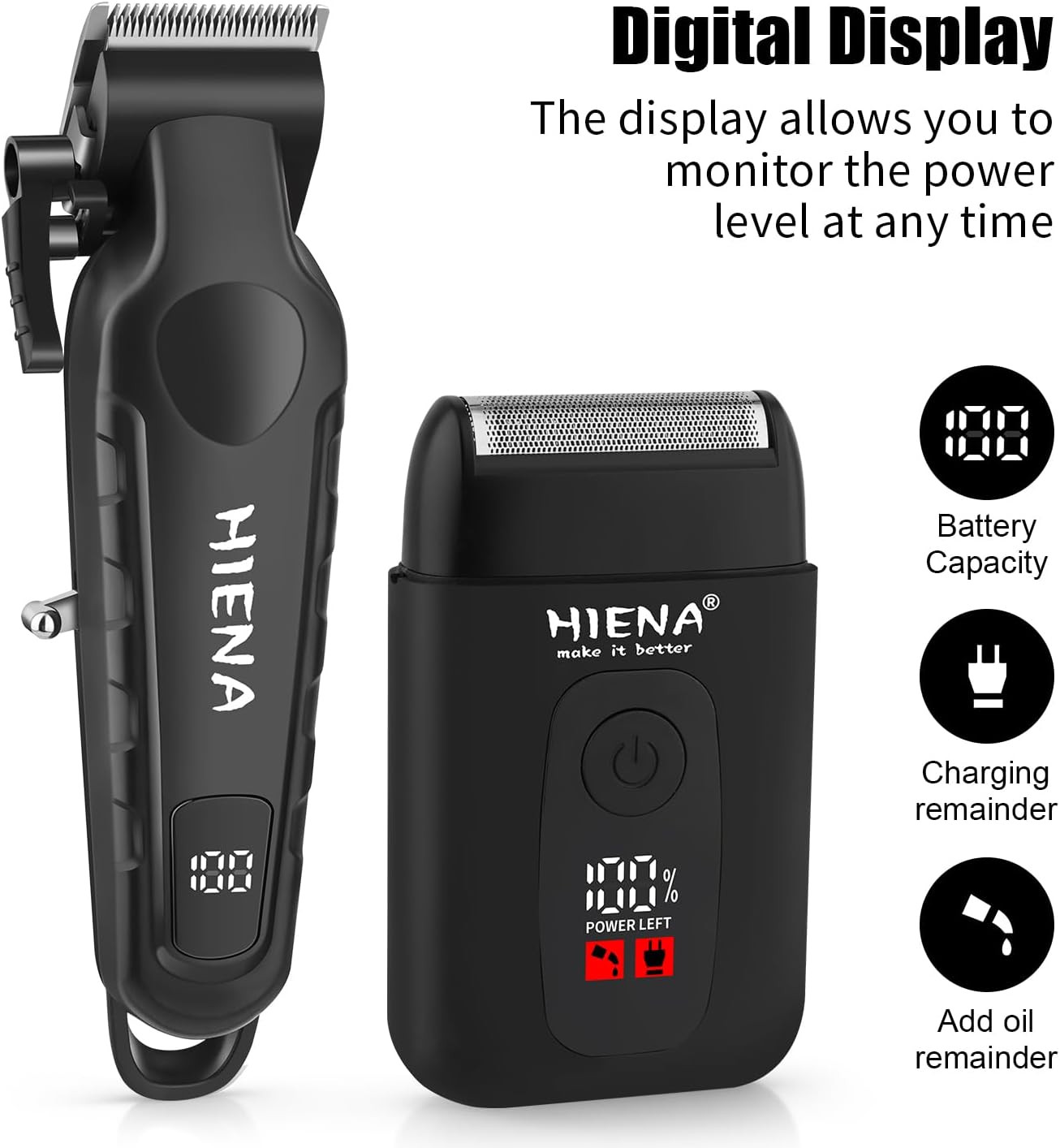 Hair Clipper Set for Men, 4-In-1 Cordless Kit | Adjustable Clipper, T-Blade Trim