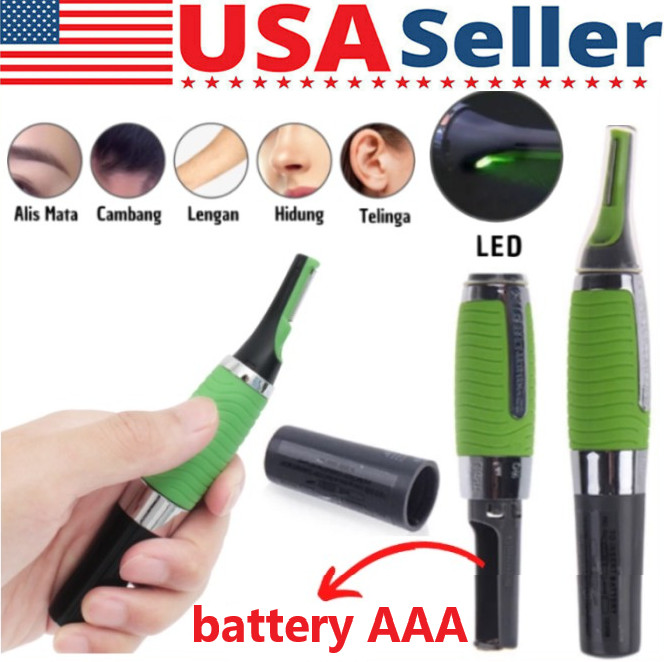 Hot Men Nose Ear Face Neck Eyebrow Hair Mustache Beard Trimmer Shaver Clipper