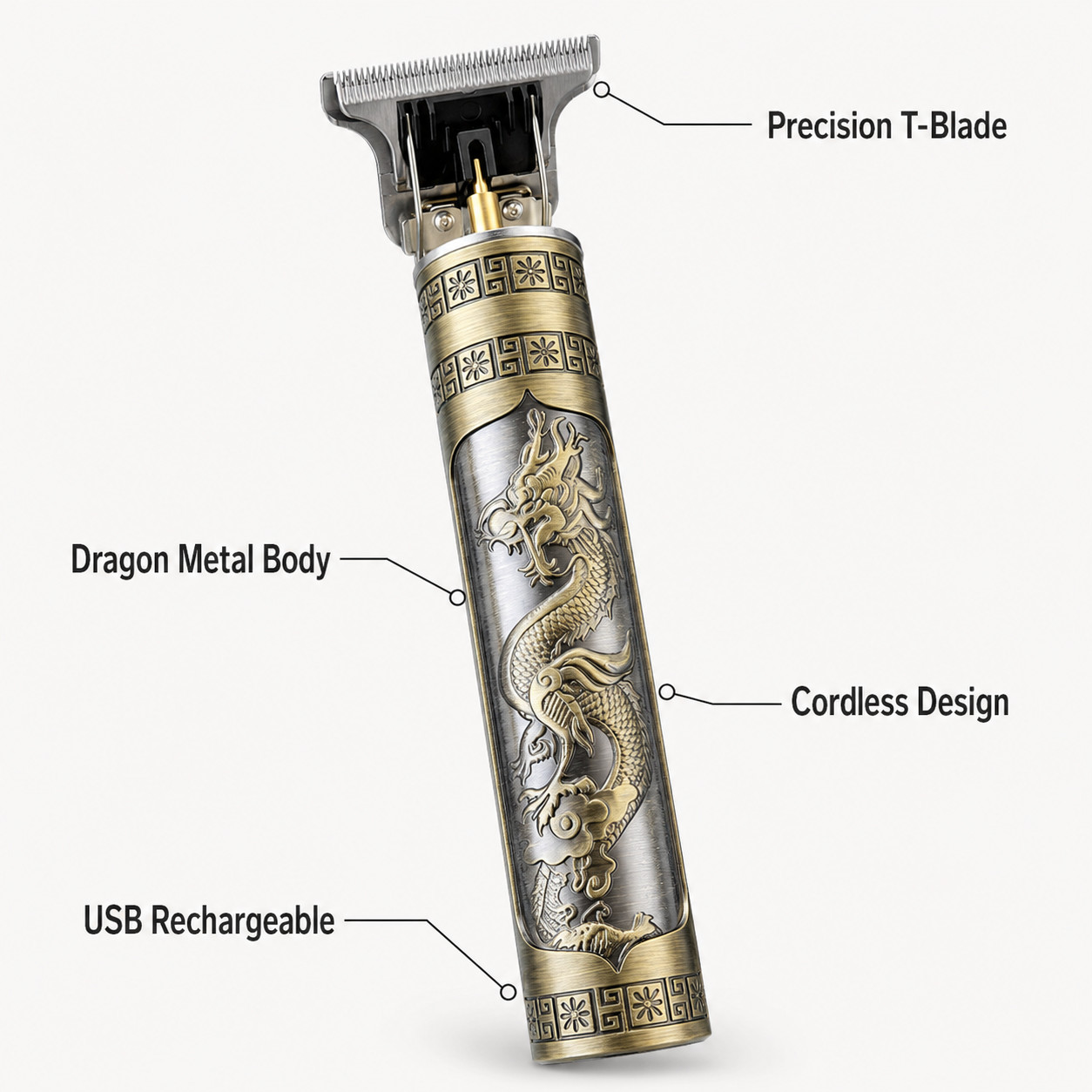 Vintage T9 Barbeador Dragon Beard Hair Trimmer Cutter Machine for Men