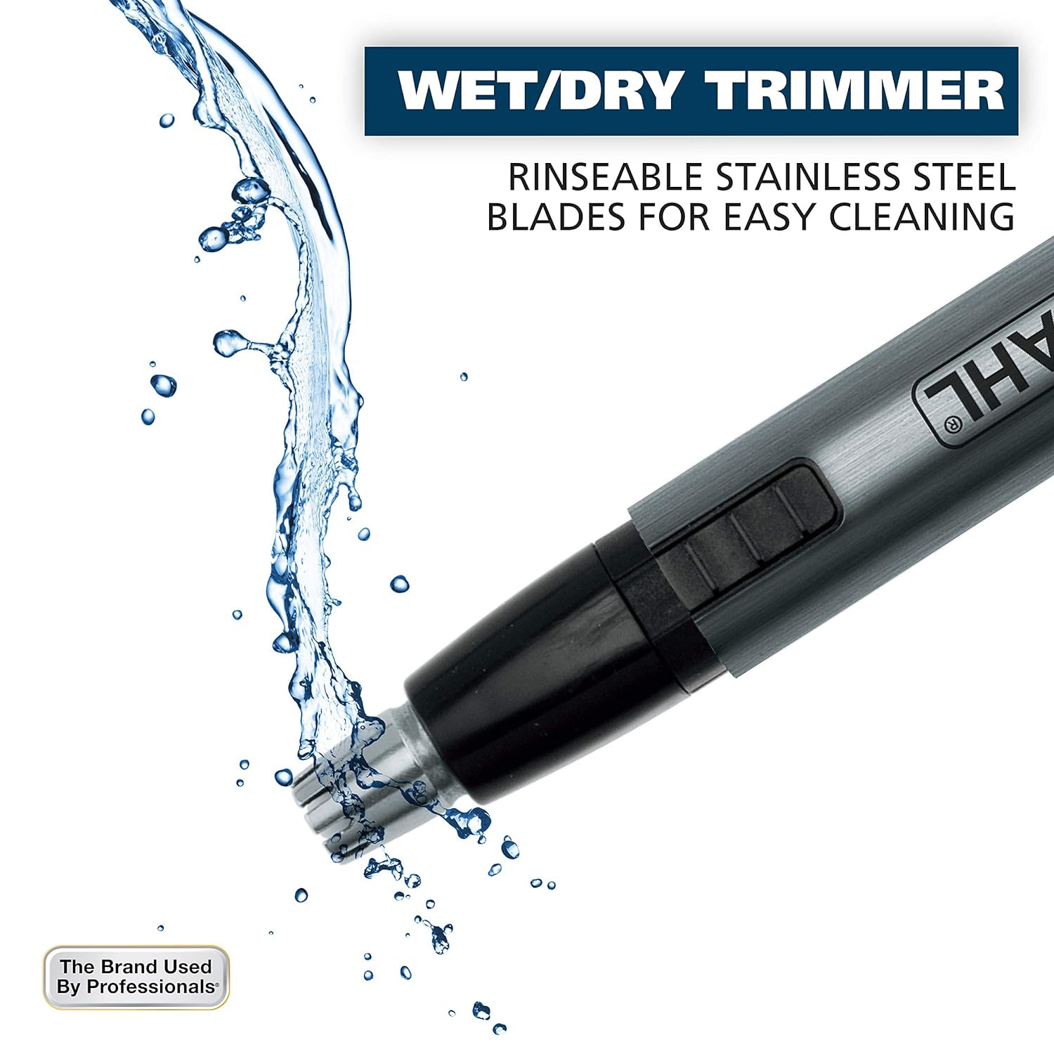Micro Groomsman Battery Personal Trimmer for Hygienic Grooming with Rinseable, I