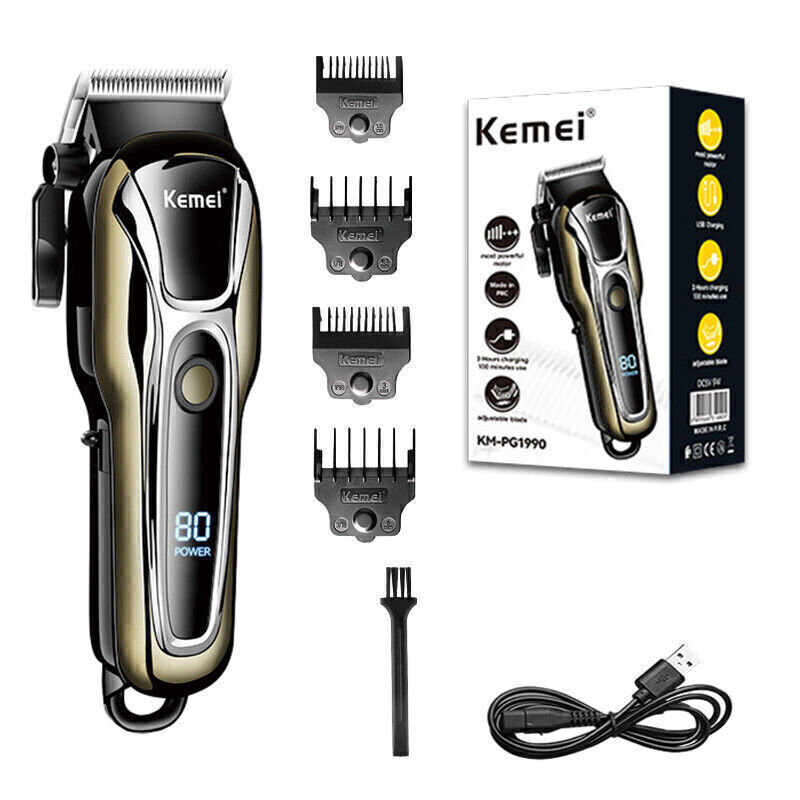 Kemei Professional Hair Clippers Cordless Trimmer Beard Cutting Machine Barber