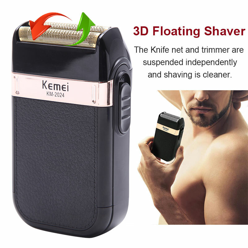USB Electric Mini Shaver Razor Beard Barber Hair Clipper Trimmer Machine kemei