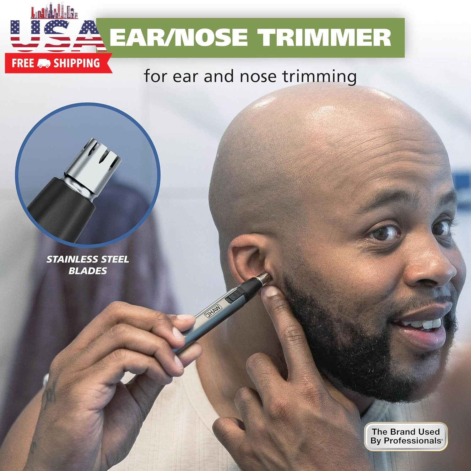 Micro Groomsman Battery Personal Trimmer for Hygienic Grooming with Rinseable, I