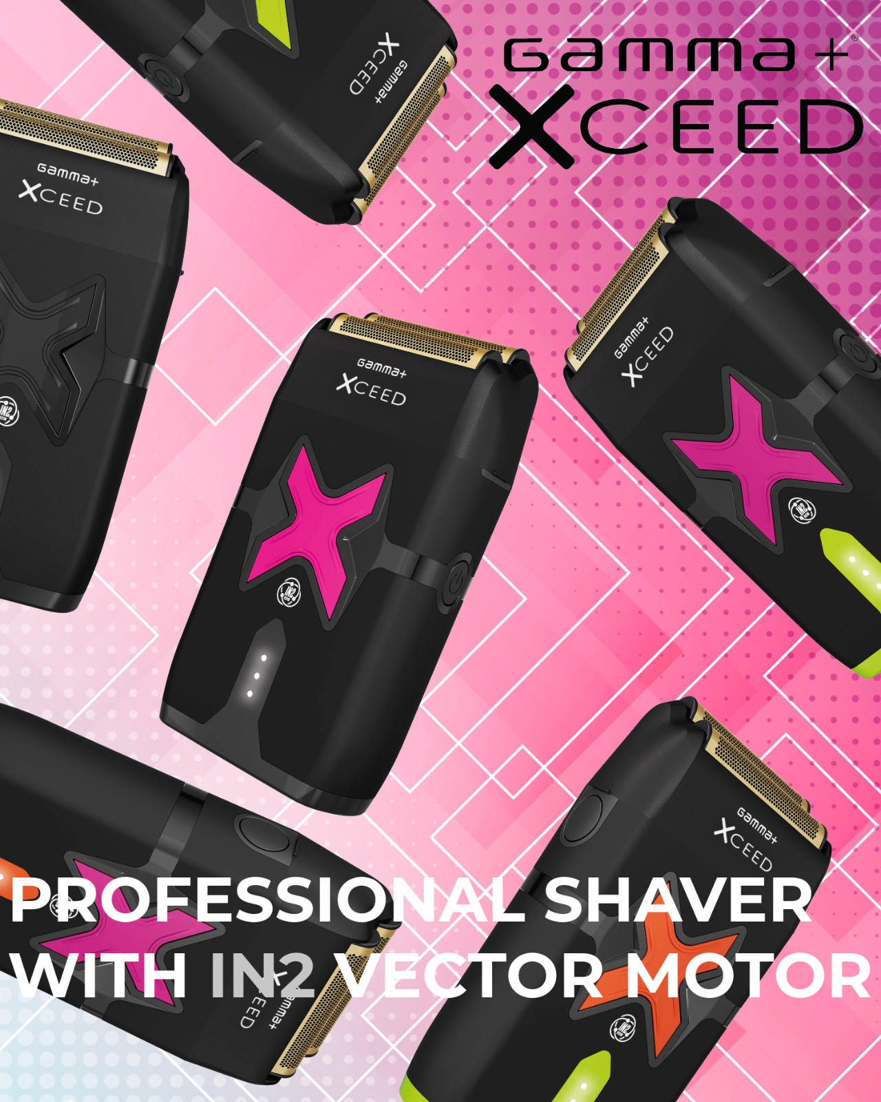 Gamma+ XCEED IN2 Vector Motor Cordless Shaver (GP803B)
