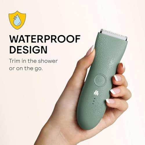 Body Hair Trimmer Waterproof Rechargeable Ceramic Blade Men Women Pubic Chest