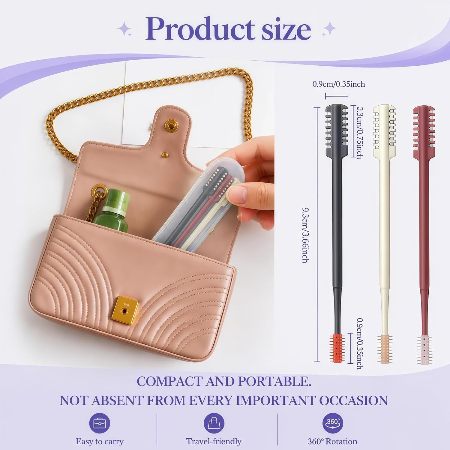 2026 Upgraded 2-In-1 Nasal Hair Cutter, 360° Rotating Double-Sided Blade, Washab