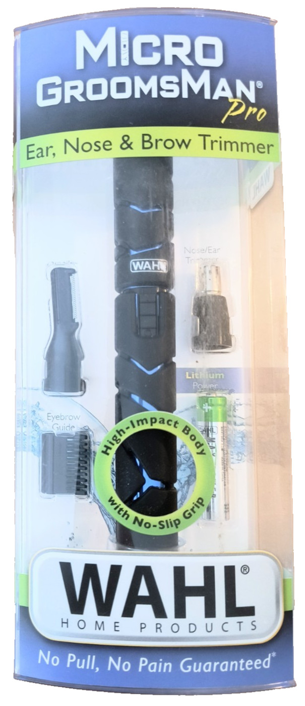 Wahl Groomsman Pro Wet / Dry Ear Nose Brow Trimmer Battery Powered Detailer 5640