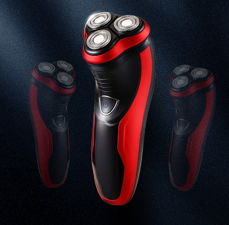 Men’s Razor Rotary Waterproof Electric Shaver Pop-Up Trimmer Wet Dry Cordless