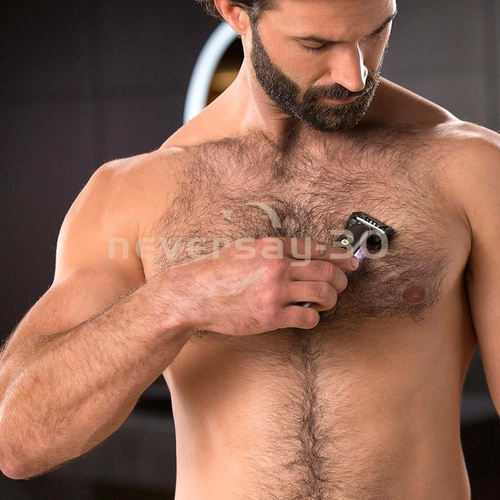 Rechargeable Beard & Body Razor that Trims, Edges, Shaves, and Grooms