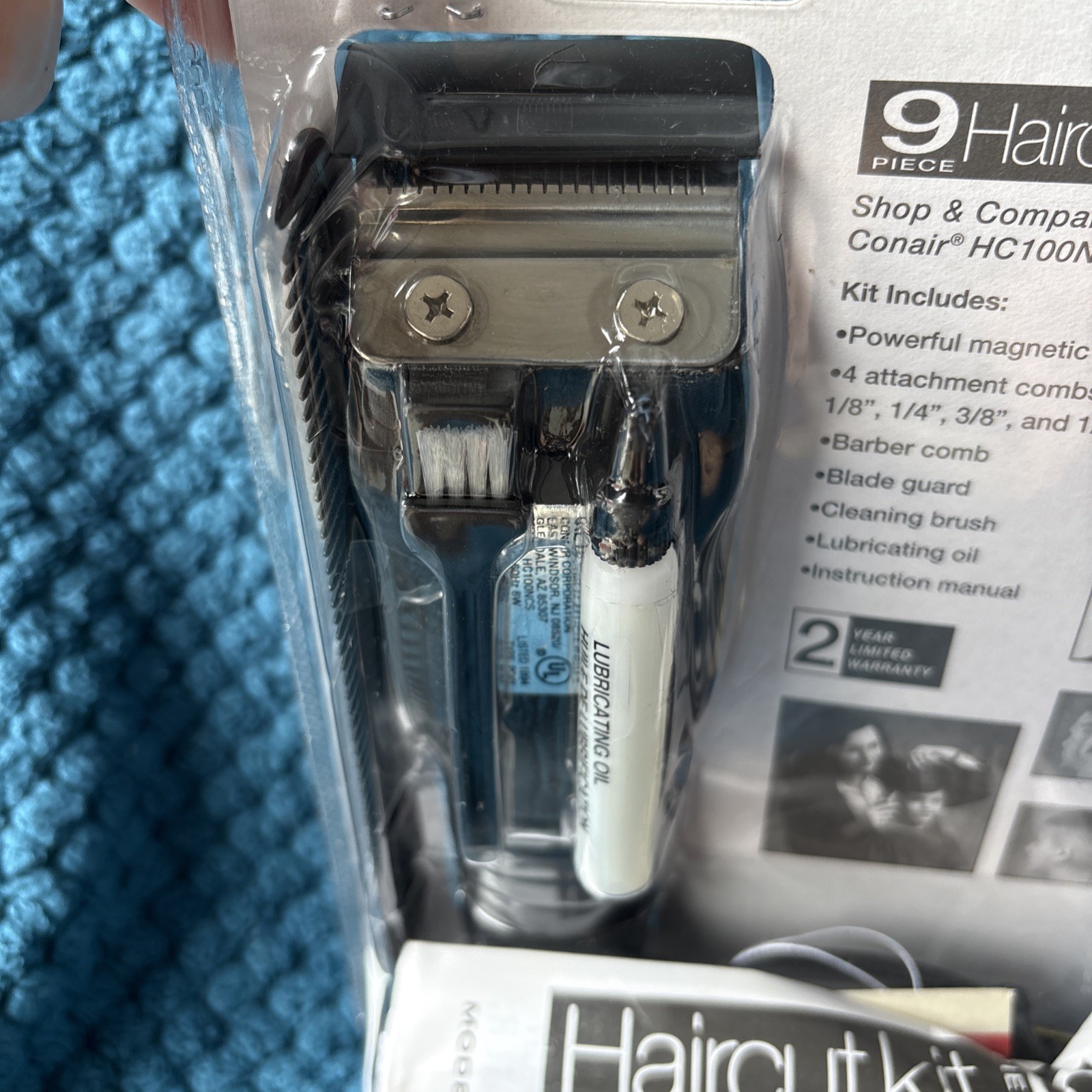Vintage Conair 9 Piece Haircut Kit Hair Clippers Shaver HC100NCS New SEALED