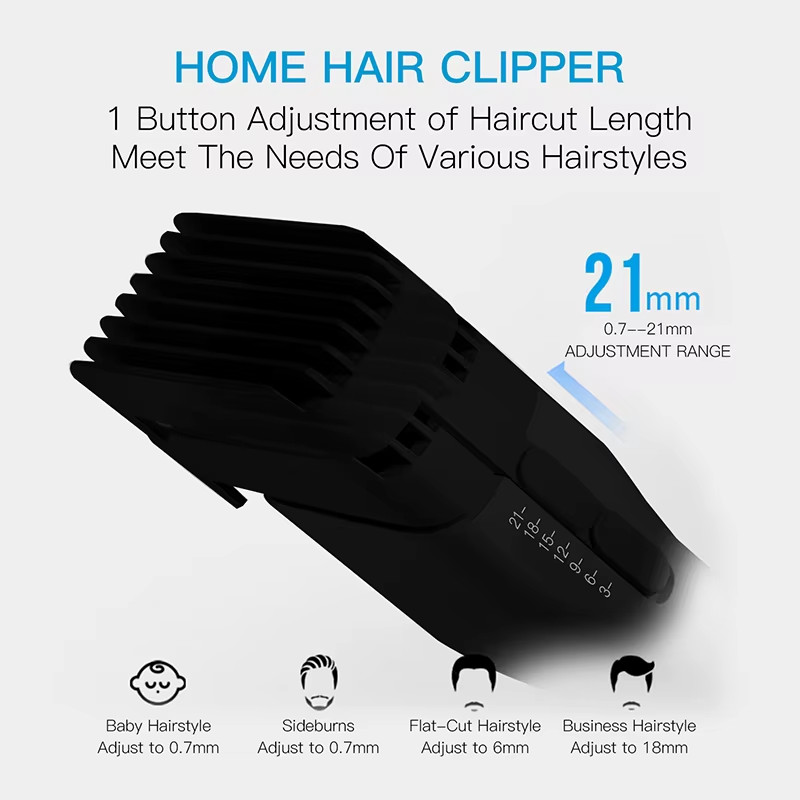 Boost Electric Hair Clipper Professional Cordless Fast Type-C Charging Ceramic H