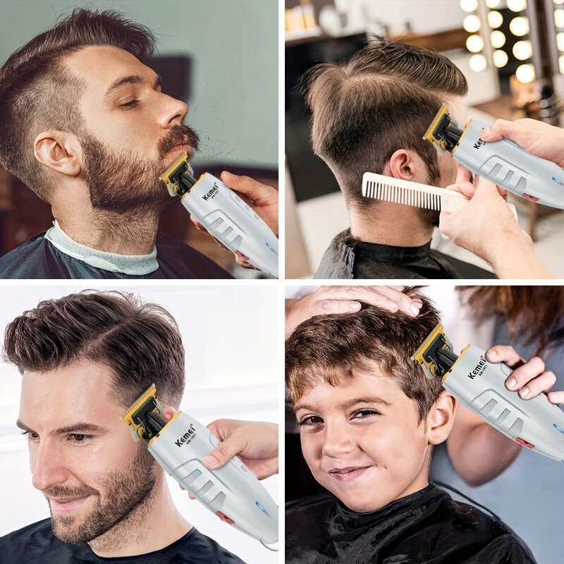 Kemei Professional Hair Clippers Cordless Trimmer Beard Cutting Machine Barber