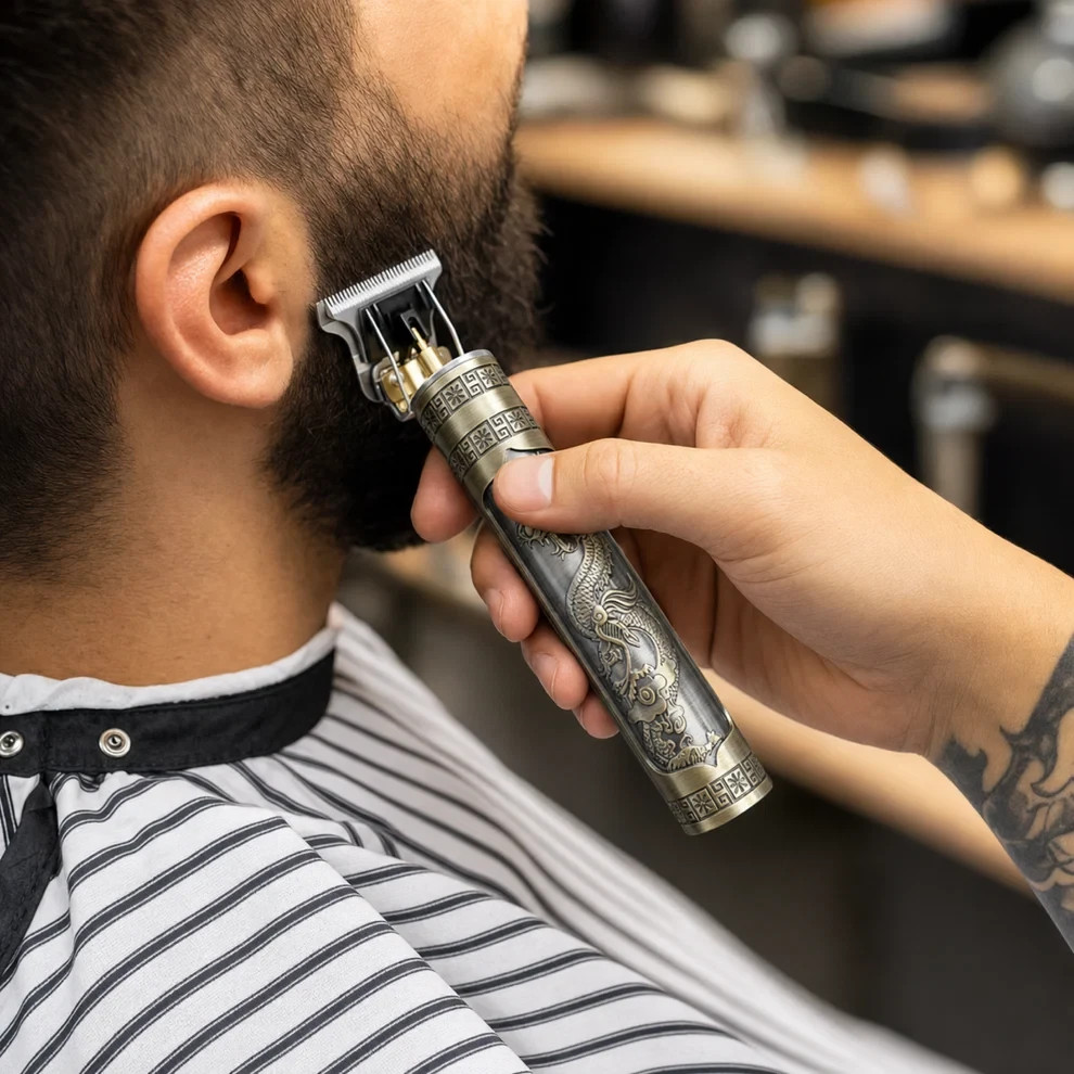 Vintage T9 Barbeador Dragon Beard Hair Trimmer Cutter Machine for Men
