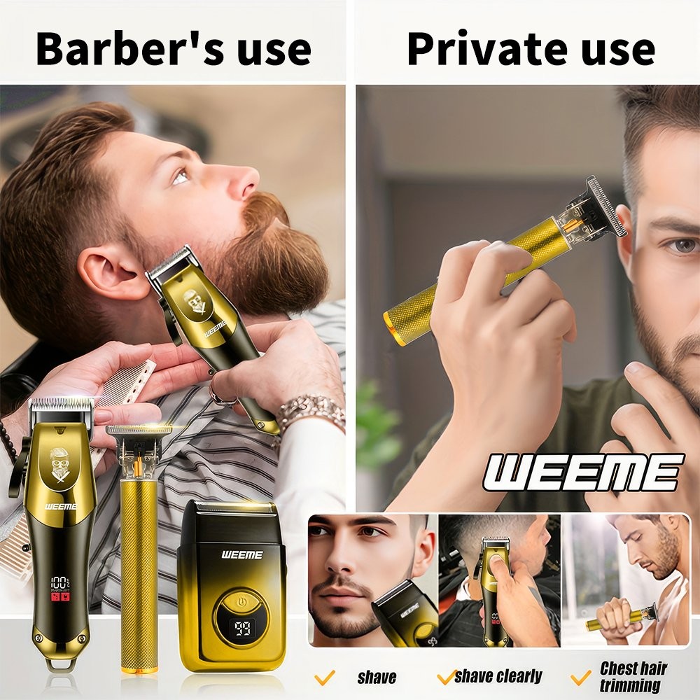 4 in 1 Hair Clippers for Men Professional, Beard Trimmer Shavers Kits & Sets