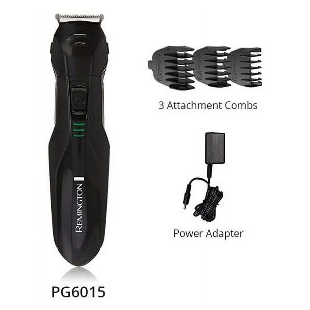 Remington PG6015A Rechargeable Stubble & Beard Trimmer, Black