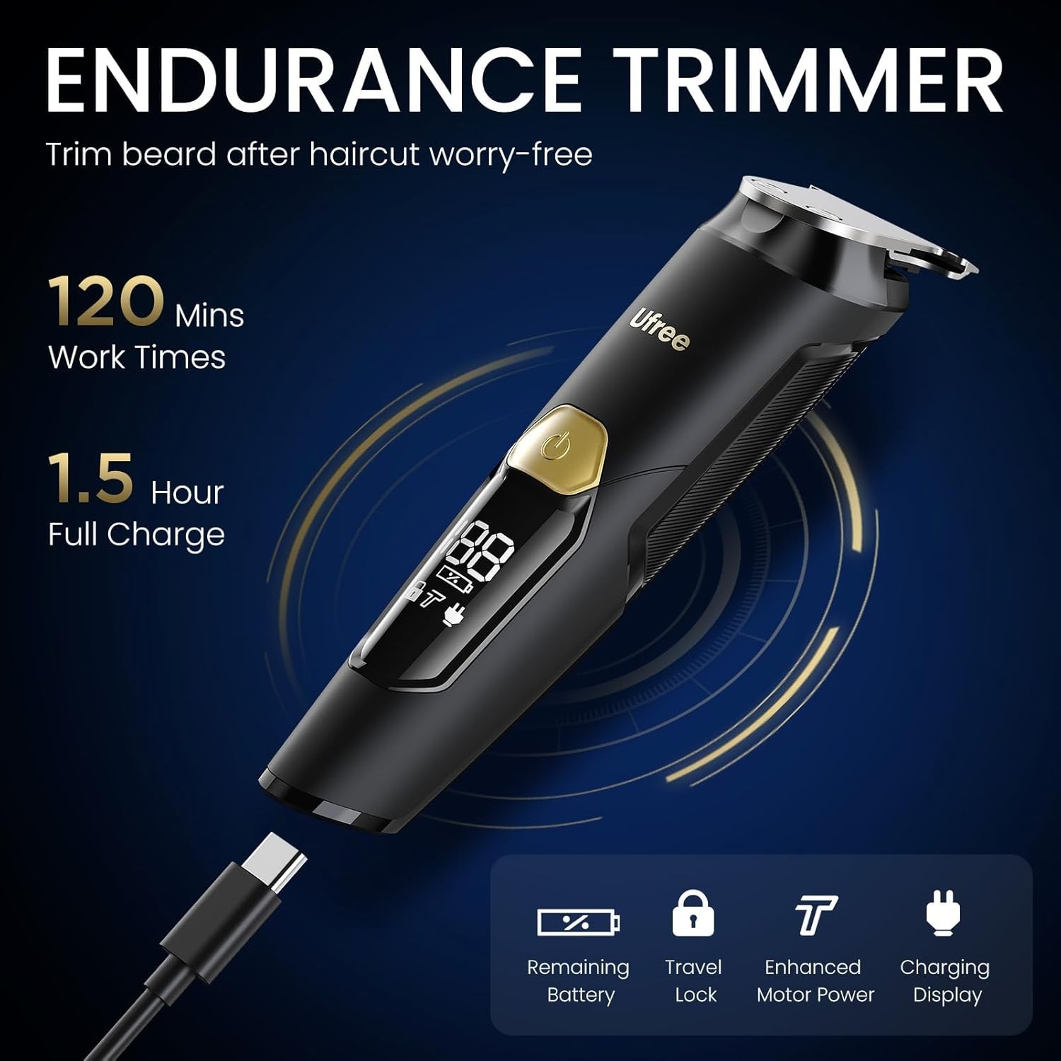 Men’s All-in-One Waterproof Grooming Kit – Stylish Beard, Nose & Hair Trimmer