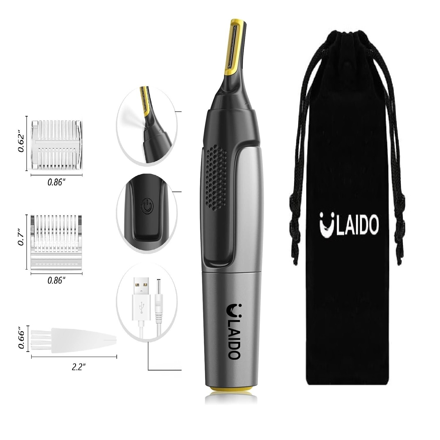 2024 NEW Nose Ear Face Neck Eyebrow Hair Mustache Beard Trimmer Shaver Clippers